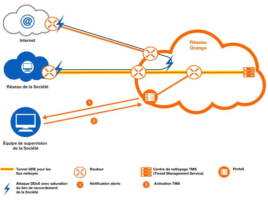 Schemas de l option protection DDoS